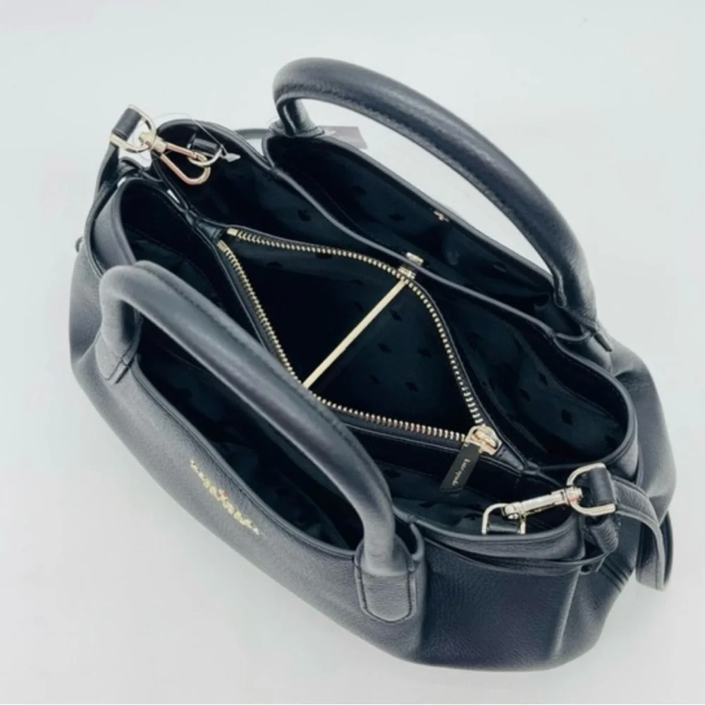 Kate Spade Large Dumpling Satchel. Black Pebbled Leather. NWT. Classic!